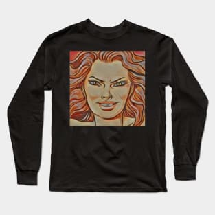 oil painting beautiful woman Long Sleeve T-Shirt